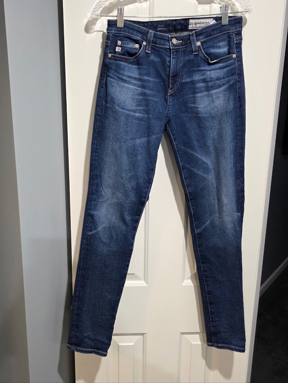 Ag Adriano Goldschmied Women's Skinny Jeans in Dark Blue - Picture 1 of 6